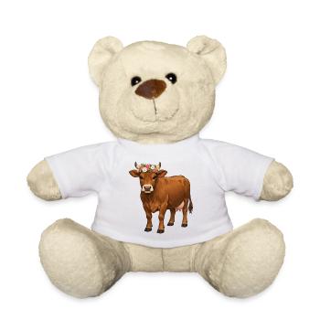 Brown Cow - Teddy Bear - white - Front