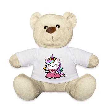 Cat Unicorn Princess - Teddy Bear - white - Front