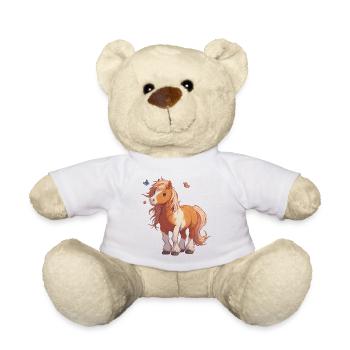 Bangs with butterflies - Teddy Bear - white - Front