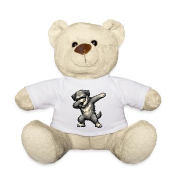 Dabbing Irish Wolfhound - Teddy Bear - white - Front