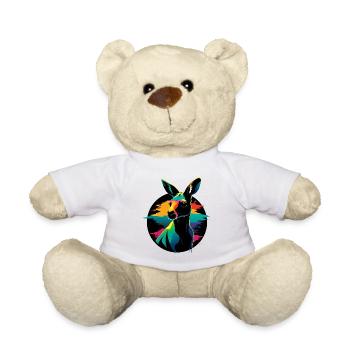 Kangaroo Portrait - Teddy Bear - white - Front