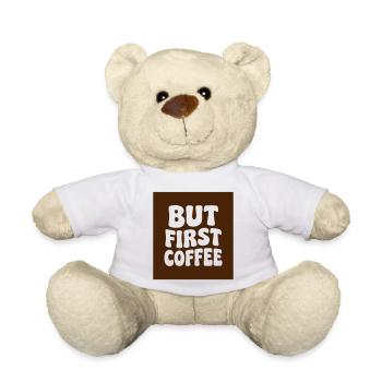 Mais le premier badge de café - Nounours - blanc - Devant