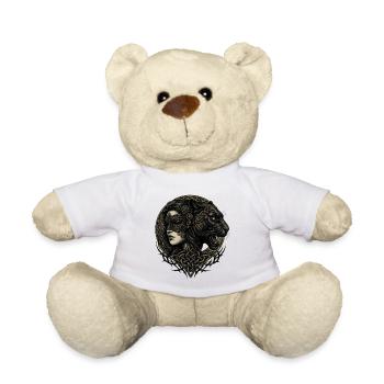 Lady Figurehead and Animal in Celtic Knot - Teddy Bear - white - Front