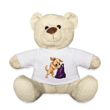 Angry Dog Vacuum Cleaner Showdown - Teddy Bear - white - Front