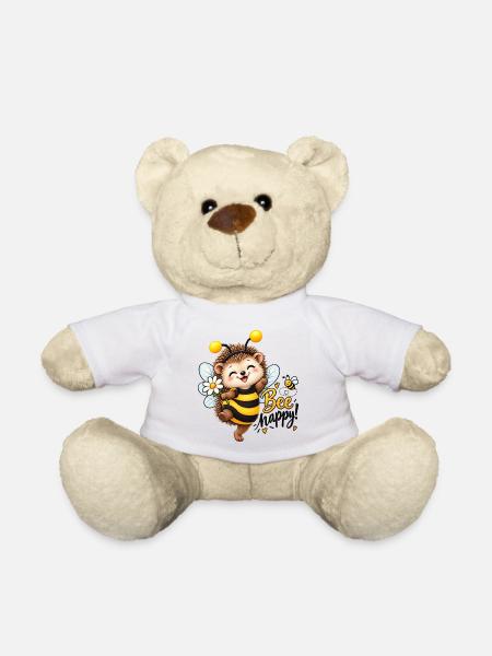 Biene Glücks-Igel Cartoon - Teddy - Weiß