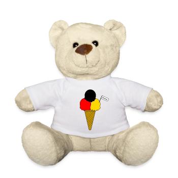 Deutschland Germany Flag Eiscreme - Teddy - Weiß - Vorne