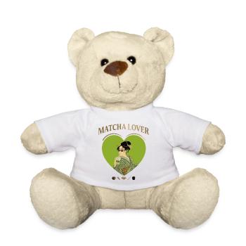 Japanese Matcha Lover Utamaro Ukiyo-e Parody - Teddy - Weiß - Vorne