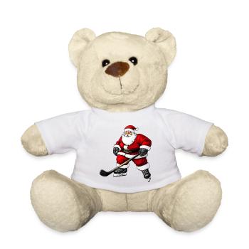 Dicker Eishockey Weihnachtsmann - Teddy - Weiß - Vorne