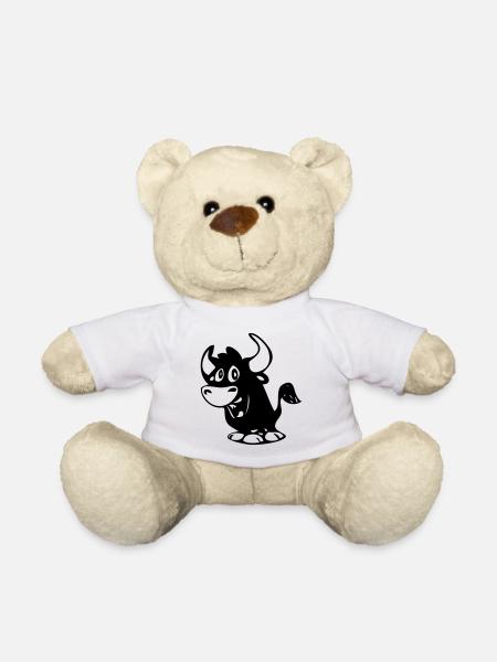 Bull - Teddy Bear - white