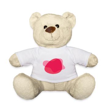 Farbkleckse Kleckse Farbspritzer Maler Geschenk - Teddy - Weiß - Vorne