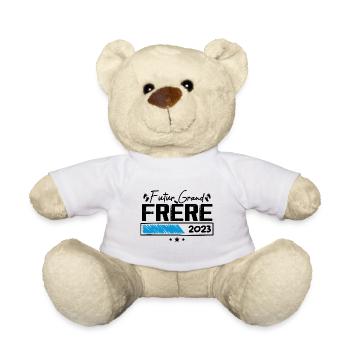 Futur Grand Frère 2023 - Cadeau Pour Frères - Nounours - blanc - Devant