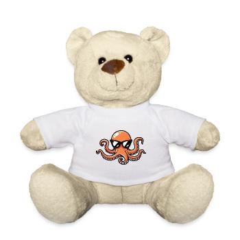Oktopus Cool Comic - Teddy - Weiß - Vorne