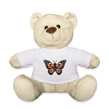 Papillon Bande dessinée cool - Nounours - blanc - Devant
