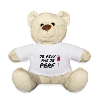 Ich kann nicht perf, Krankenschwester Humor Geschenkidee - Teddy - Weiß - Vorne