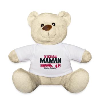 Woman Mom Gift New Birth Future - Teddy Bear - white - Front