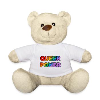 Queer Power - Teddy Bear - white - Front