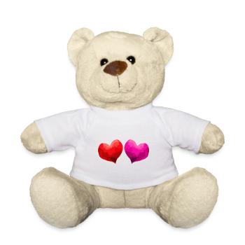 Coeur Amour Amoureux Mariage - Nounours - blanc - Devant