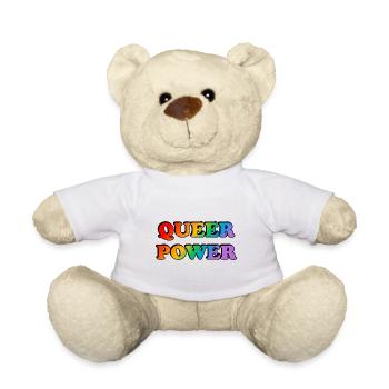 Queer Power - Teddy Bear - white - Front