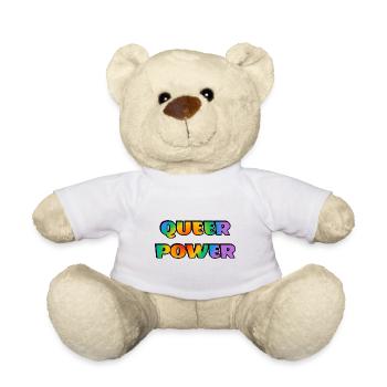 Queer Power - Teddy Bear - white - Front