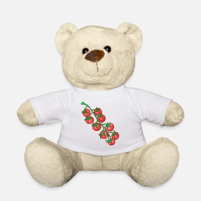 Retro vintage grunge style tomatoes - Teddy Bear - white