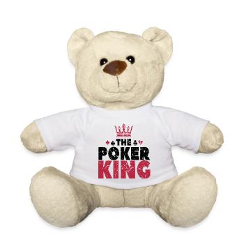 Poker King - Poker spielen Geschenk - Teddy - Weiß - Vorne