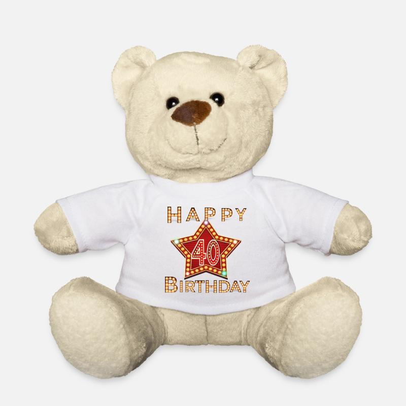 Joyeux 40e anniversaire - Nounours - blanc