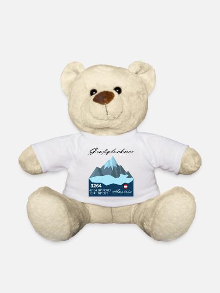 Großglockner austria Skifahren Geschenk Urlaub - Teddy - Weiß