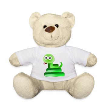 Snake Reptile - Teddy Bear - white - Front