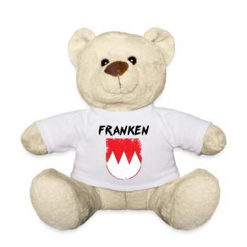 Coat of Arms Gift Franconia Dialect Franconia Design - Teddy Bear - white - Front