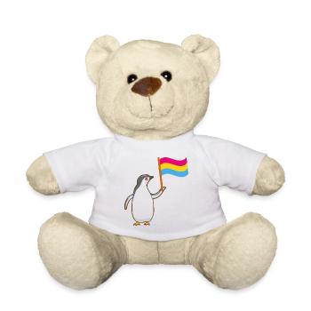 Drapeau pansexuel Antarctique Mois de la fierté animale LGBT - Nounours - blanc - Devant