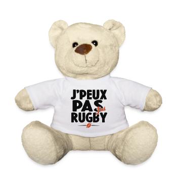 Je Peux Pas J'ai Rugby Cadeau Amoureux De Rugby - Nounours - blanc - Devant