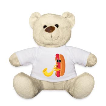 Saxophonist Saxophone Wurst Music Musician - Teddy Bear - white - Front