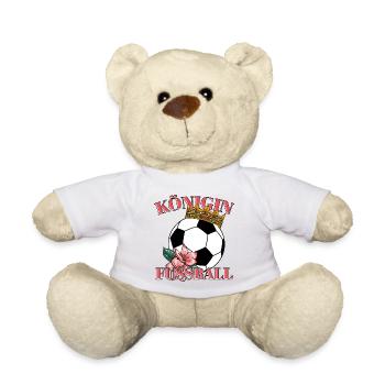 Königin Fußball Frauen Frauenfußball EM WM soccer - Teddy - Weiß - Vorne