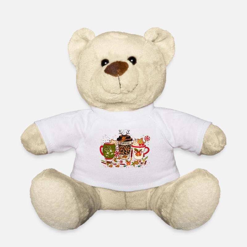 Weihnachtskaffee, Weihnachtsfeier, Weihnachtsstimmung - Teddy - Weiß