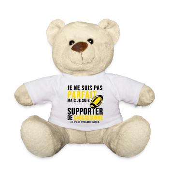 supporter ville carcassone rugby - Nounours - blanc - Devant