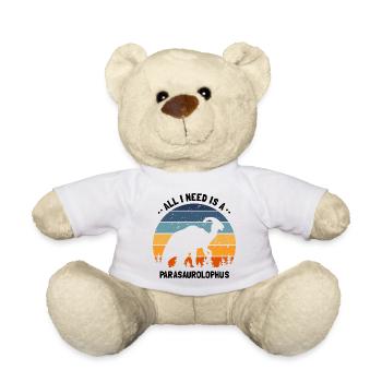 Dinosaur Motif for Paleontologists - Teddy Bear - white - Front