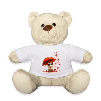 Chat anti-Saint-Valentin : cadeau drôle pour la Saint-Valentin - Nounours - blanc - Devant