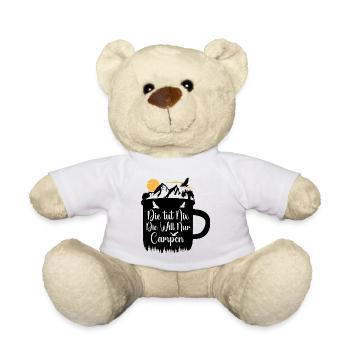 She just wants to camp - Camper & Camping Motorhome - Teddy Bear - white - Front