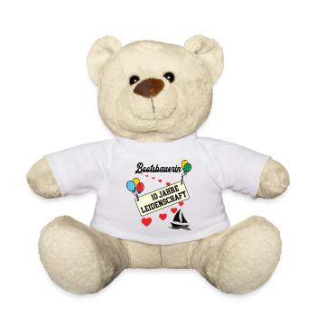 Bootsbauerin Jubiläum 10 Jahre 10. jähriges Jubi - Teddy - Weiß - Vorne