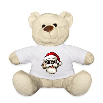 Chien Noël - Nounours - blanc - Devant