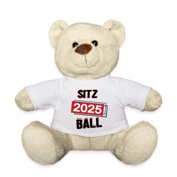 Sitzball Spielerin Team Turnier Mannschaft 2025 - Teddy - Weiß - Vorne