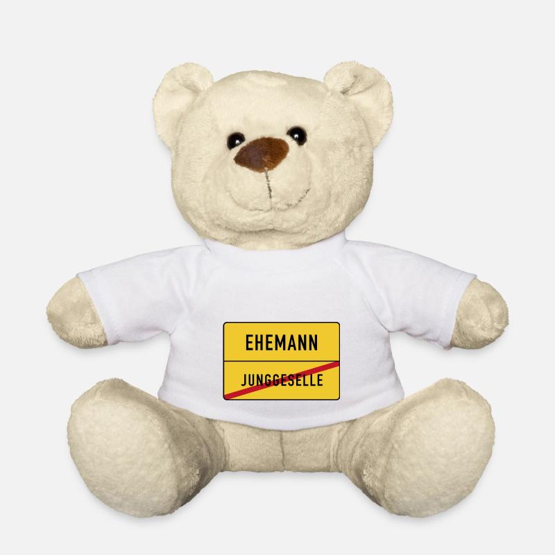 Bachelor husband - Teddy Bear - white