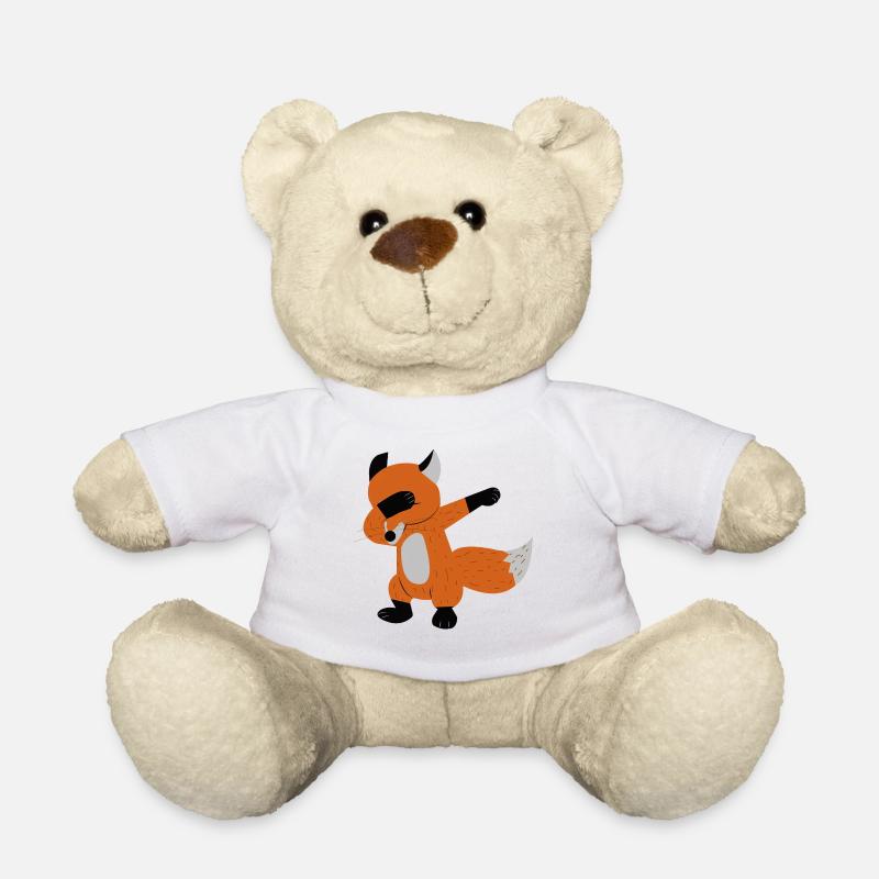 Dabbing Fox Fox Dab - Teddy Bear - white