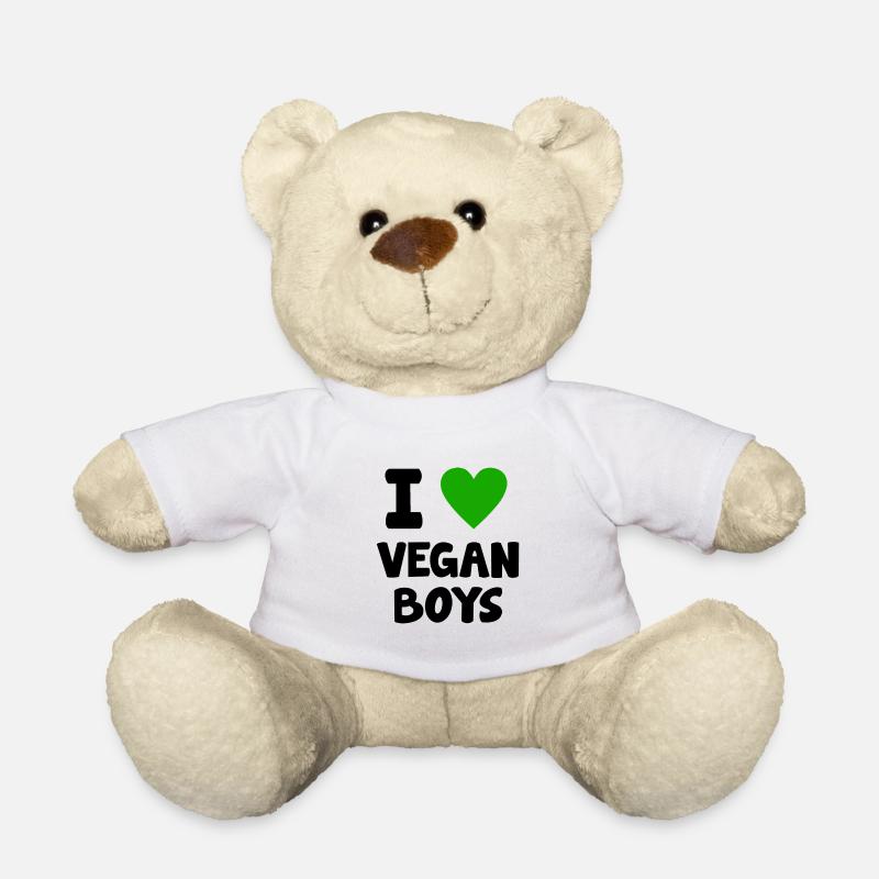 Vegan TShirt Vegan Vegan Environmental Gift - Teddy Bear - white
