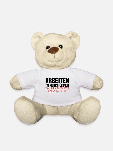 Arbeitslos Shirt Hartz 4 Arbeitslosigkeit Geschenk - Teddy - Weiß