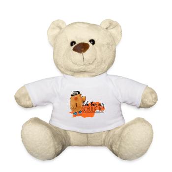 Schulkind, Schulanfang, Erste Klasse, 2019, Schule - Teddy - Weiß - Vorne