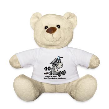 40 Kopf Hoch Das Kann Jedem Passieren Esel 40 Gebu - Teddy - Weiß - Vorne