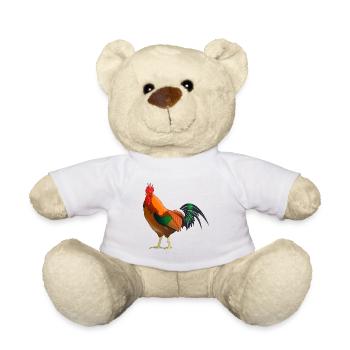 Rooster - Teddy Bear - white - Front