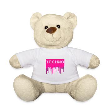 Techno - Teddy Bear - white - Front