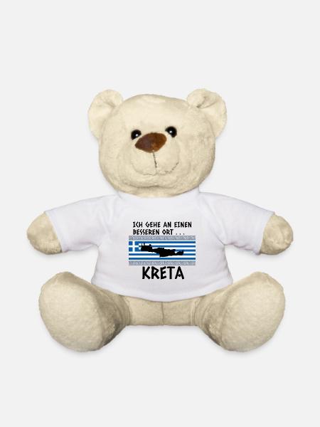 Kreta Spruch Griechenland Urlaub - Teddy - Weiß